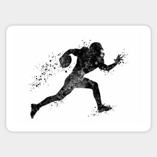 American Football Player Black and White Art Sticker